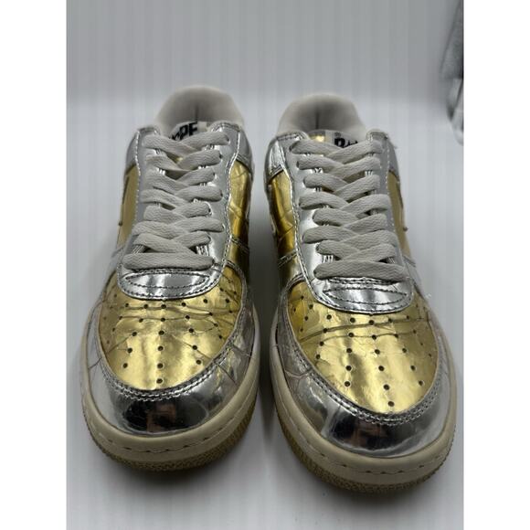 Size 8.5 Bapesta X Nigo Silver And Gold Bape Very Rare main image 4